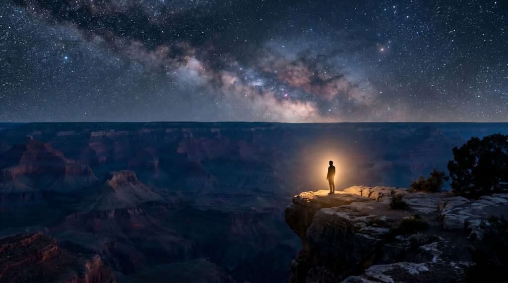 感觉自己很渺小?看透“敬畏感”,治愈精神内耗与焦虑 gemini generated image nt1o0lnt1o0lnt1o processed